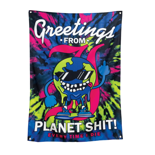 PLANET SHIT WALL FLAG